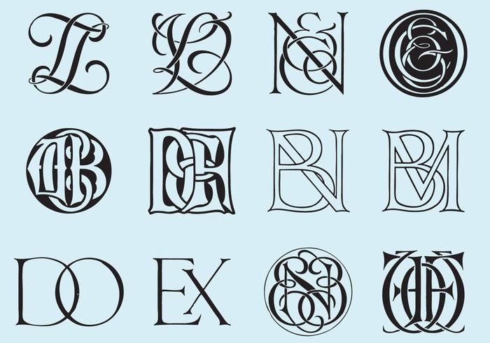 Classic Monograms vector