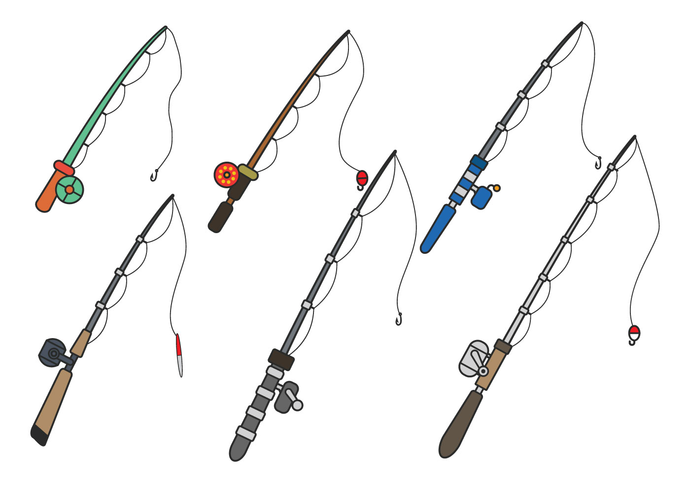 Download Fishing Rod Vector - Download Free Vectors, Clipart ...