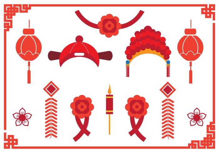 Chinese Wedding Element  vector