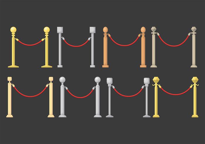 Velvet Rope Vector Icons