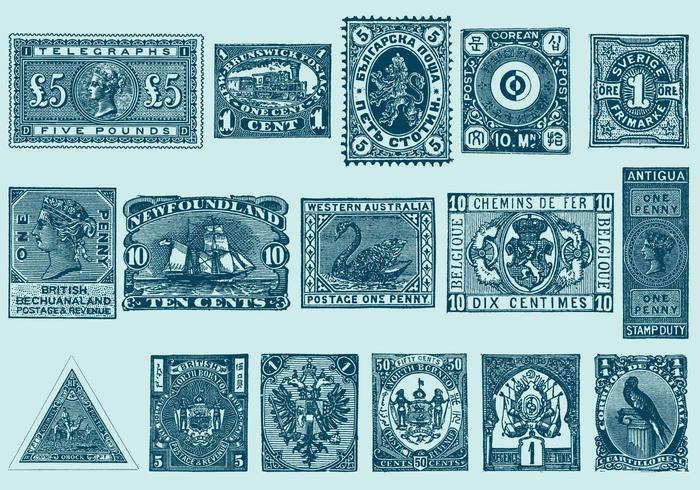 Vintage Stamps vector