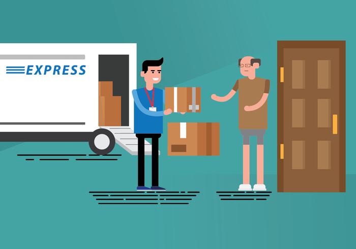 Free Delivery Man Illustration Free Delivery Man Illustration