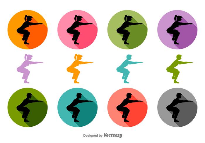 Squat Vector Silhouettes