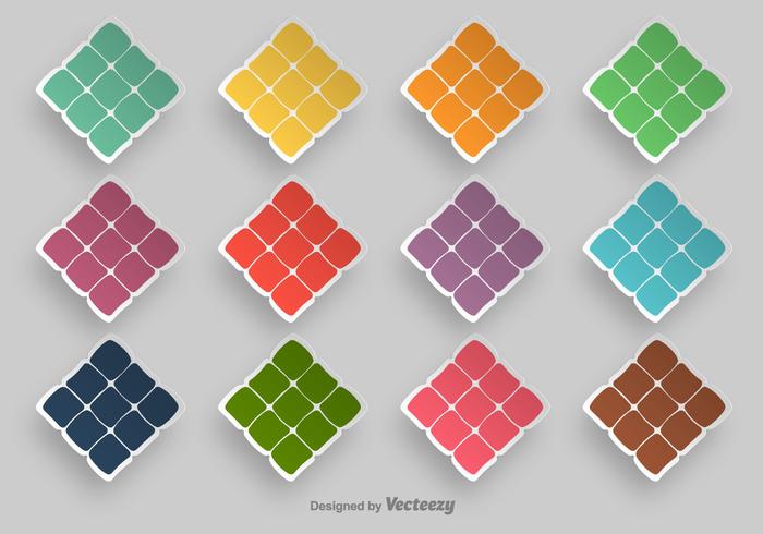 Ketupat Symbol Vector Icons