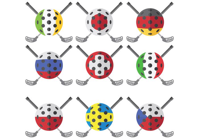 Free Floorball Icons Vector