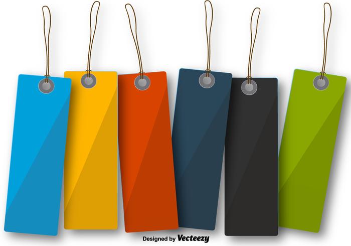 Colorful Blank Hanging Tag Labels vector