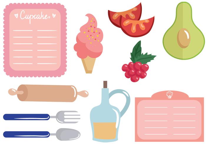 Free Recipe Cards Vectors