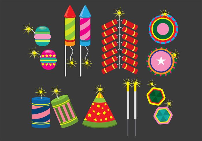 Fire Cracker Icons vector