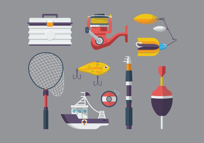 Vector de equipo de pesca gratis