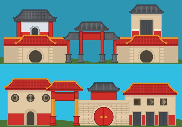 China Town Vector Illustration