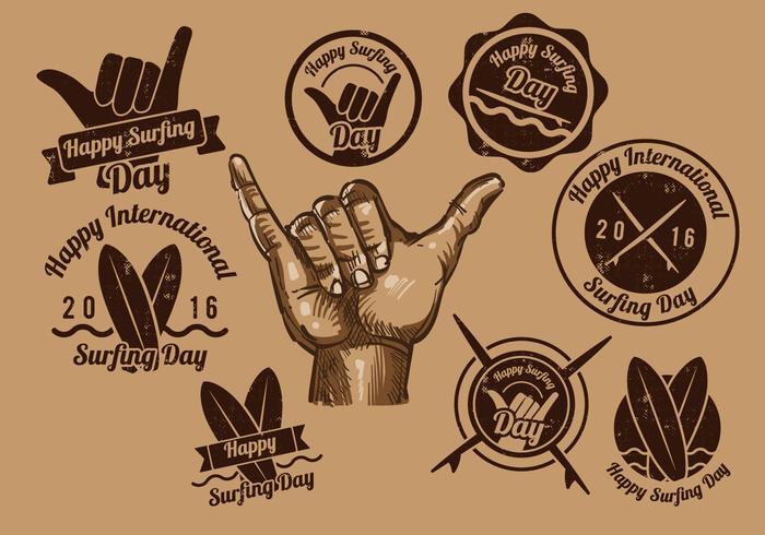 Shaka Vintage Label vector