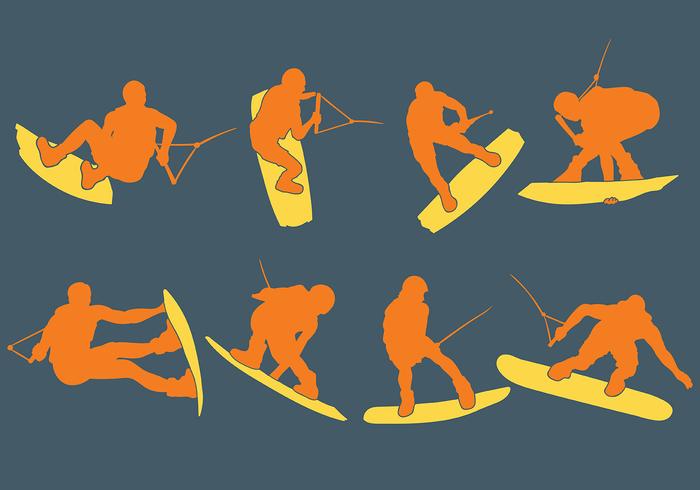 Free Wakeboarding Icons Vector