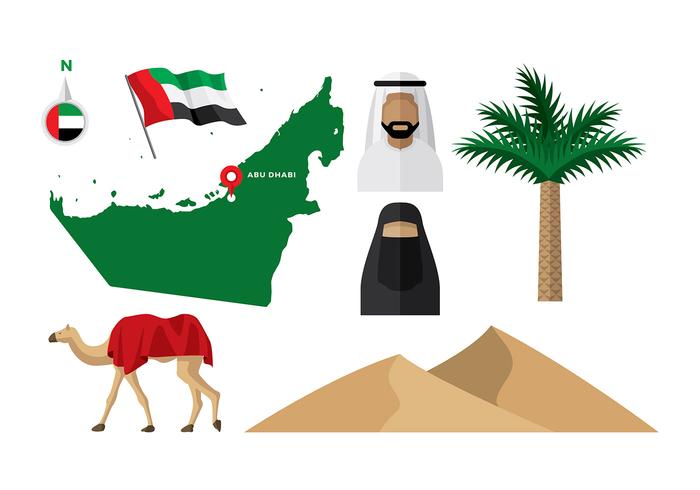 Vector de mapa de UAE