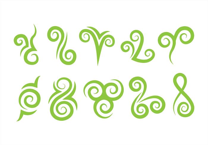 Iconos de Koru vector