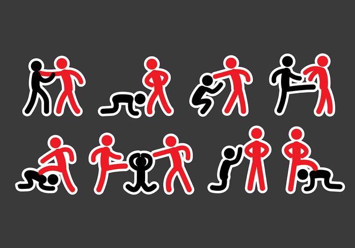 Bullying Icons vector