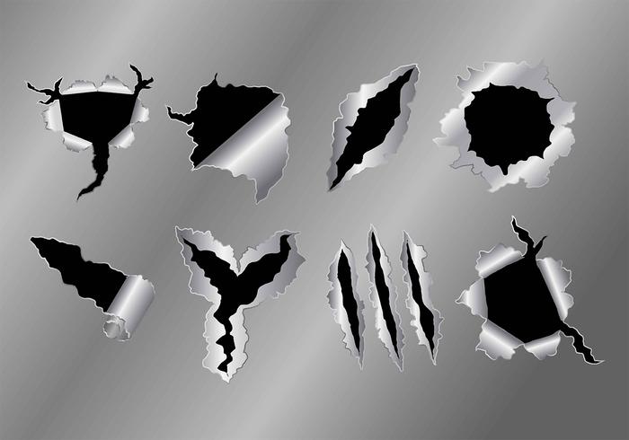 Iconos de lágrimas de metal vector