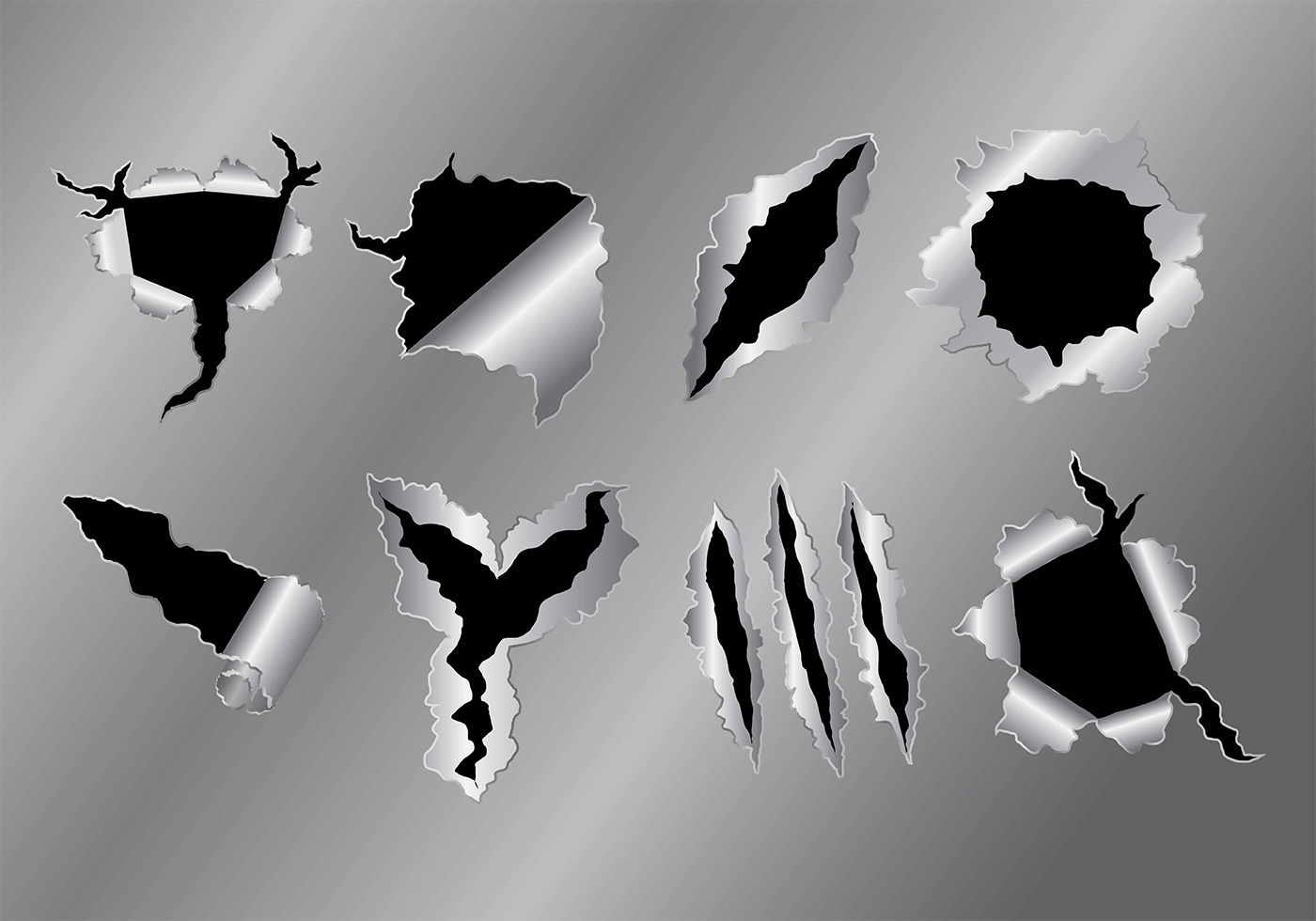 Metal Tear Icons 123984 Vector Art at Vecteezy