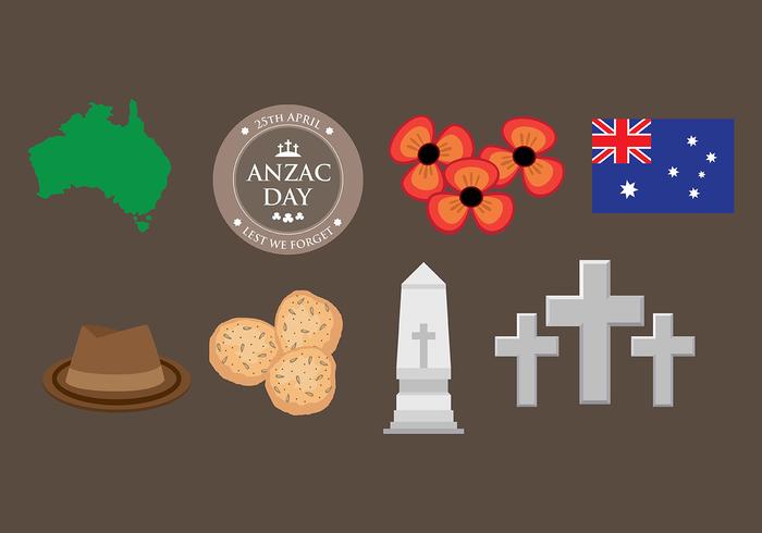 Anzac Icons vector