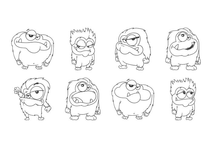 Free Cartoon Yeti Vector