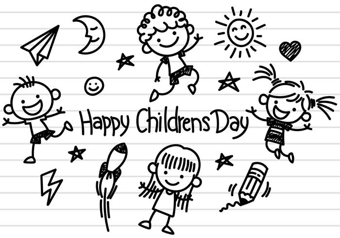 Childrens Day Icons Vector