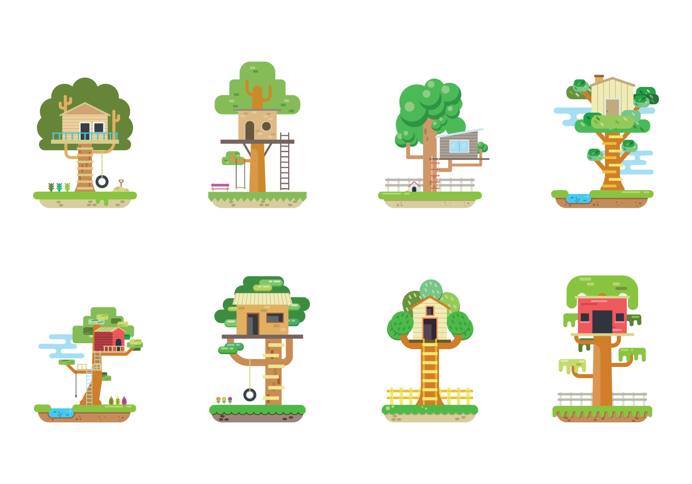 Free Treehouse Vector 124005 Vector Art at Vecteezy