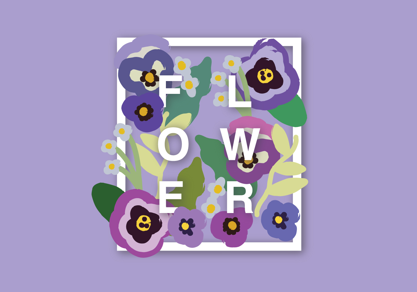 Floral Words 124028 Vector Art at Vecteezy