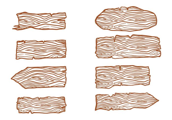 Madera libre registros de signos vectores