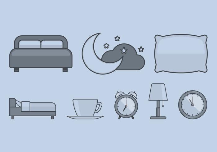 Icono de tiempo de cama vector