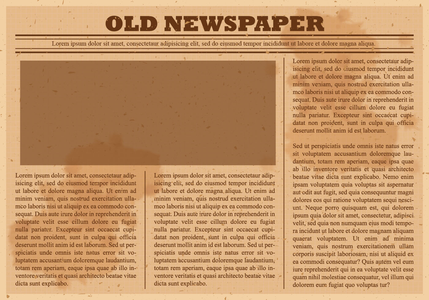 Old Newspaper Template Vector Art, Icons, and Graphics for Free Inside Old Blank Newspaper Template