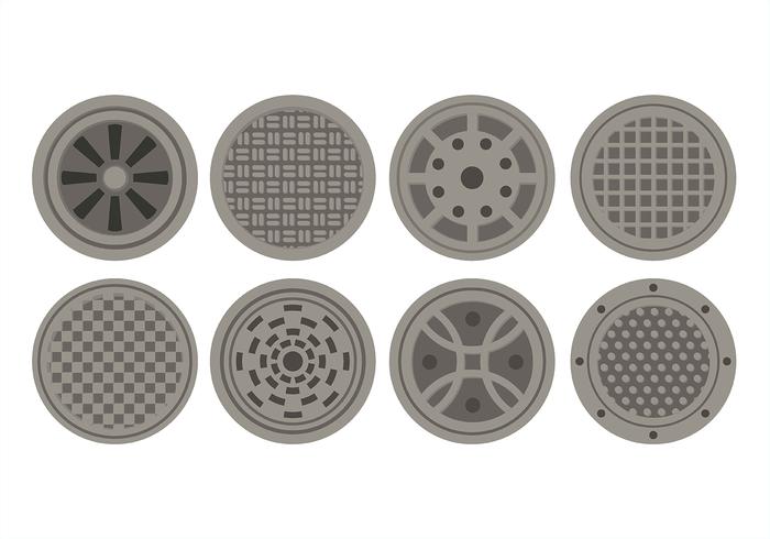 Manhole Icons vector