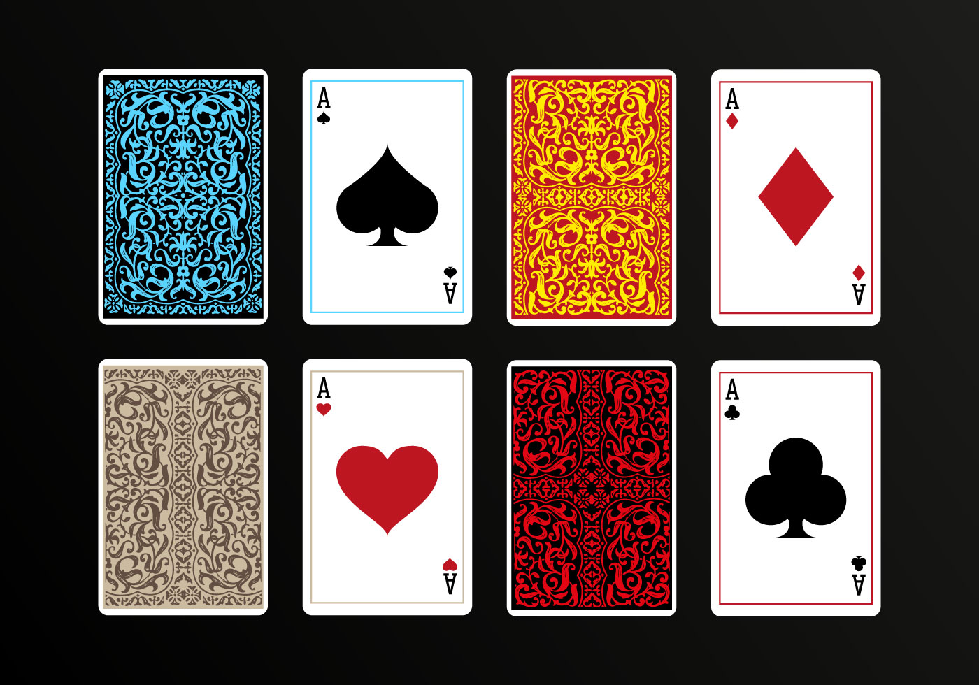 Download Playing Cards Back Vectors - Download Free Vectors ...