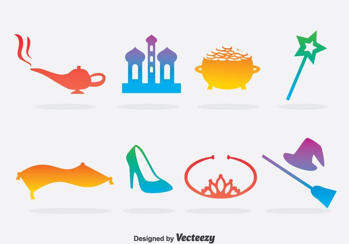 Colorful Fairy Tale Element Vector