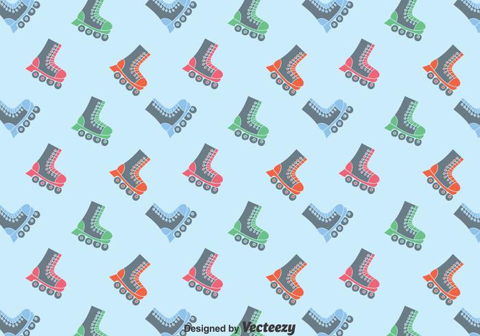 Flat Roller skaters Pattern Background vector