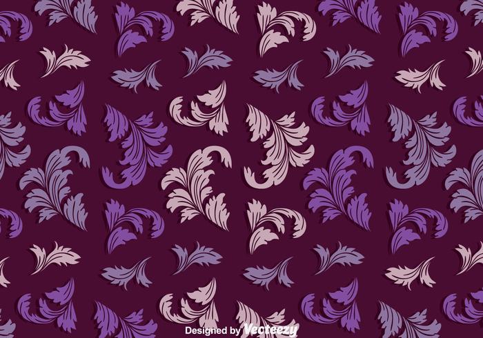 Vintage Acanthus Purple Pattern vector