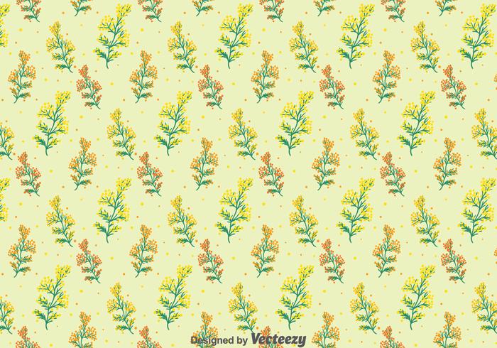 Mimosa Flores Seamless Pattern vector