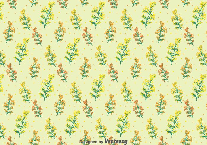 Mimosa Flores Seamless Pattern vector