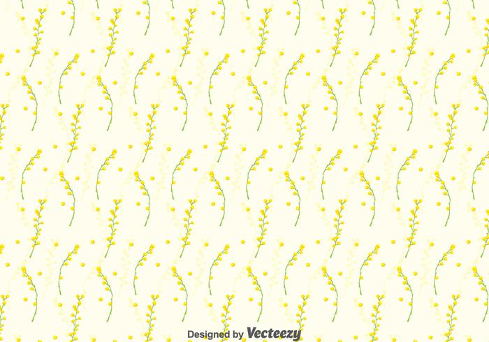 Mimosa Seamless Pattern Background vector