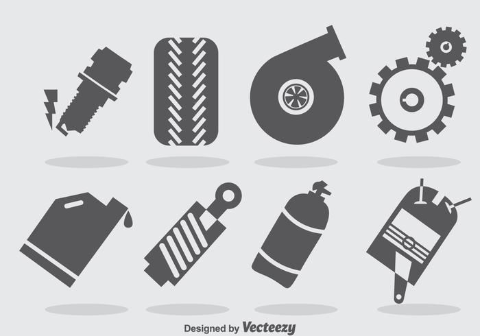 Turbo Engine Icons Vector