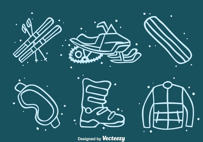 Winter Adventure Element Icons Vector Winter Adventure Element Icons Vector