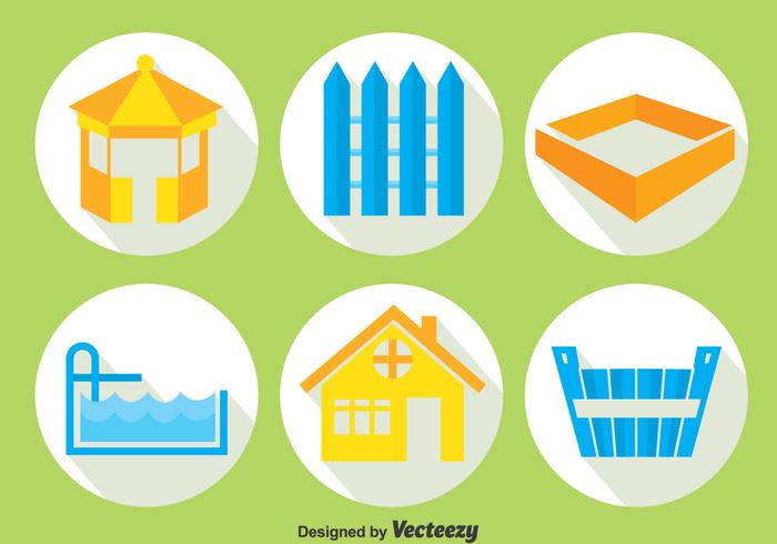 Home Decoration Element Icons Vector