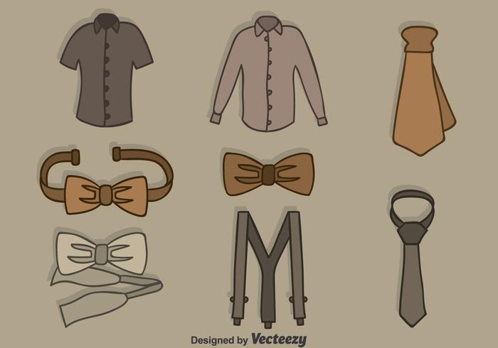 Hand Drawn Man Accessories Vector Set