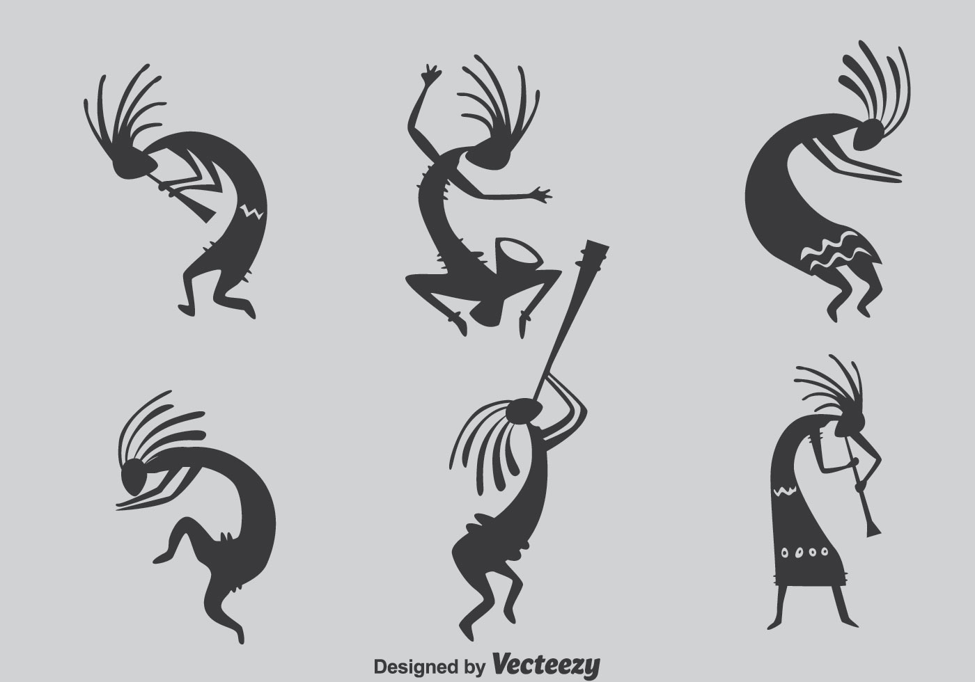 Kokopeli Collection Vector 124255 Vector Art at Vecteezy