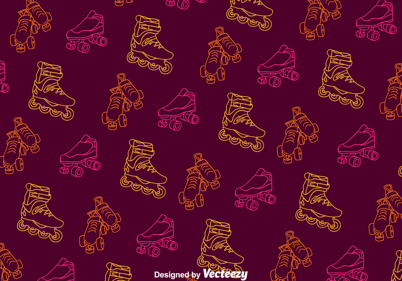 Roller Skates Line Pattern 124257 Vector Art at Vecteezy