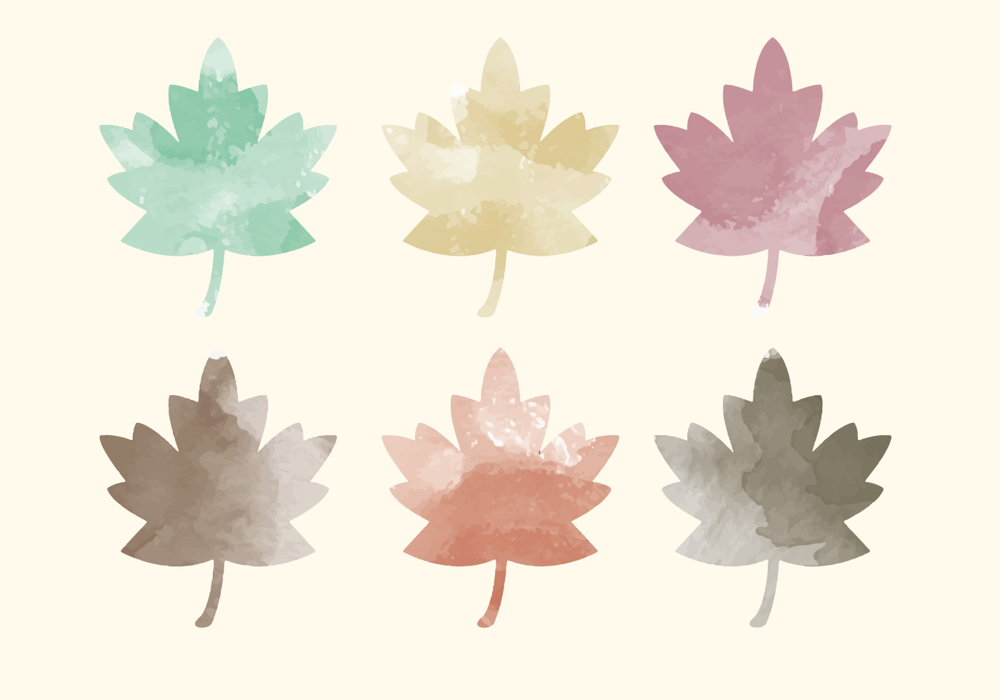 Vector Watercolor Leaves 124274 Vector Art at Vecteezy