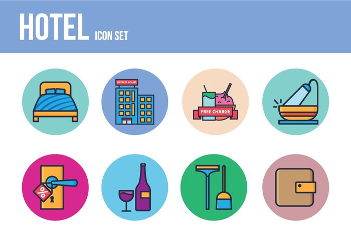 Hotel Icon Set gratuito vector