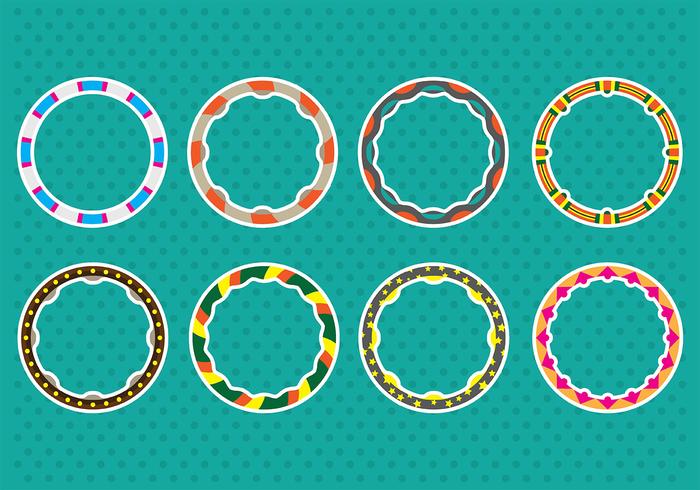 Iconos de Hula hoop vector