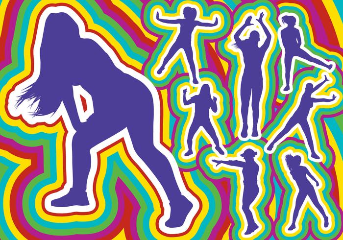 Zumba Dance Silhouette vector