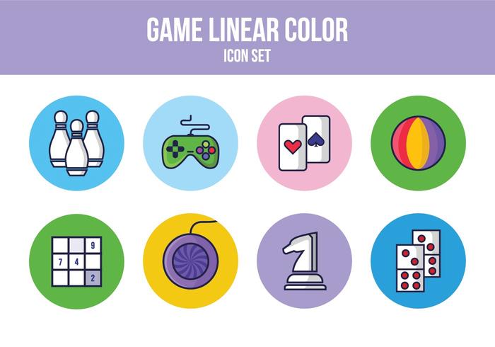 Free Game Linear Icon Set vector