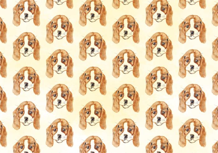Vector Watercolor Dog Pattern Vector Watercolor Dog Pattern