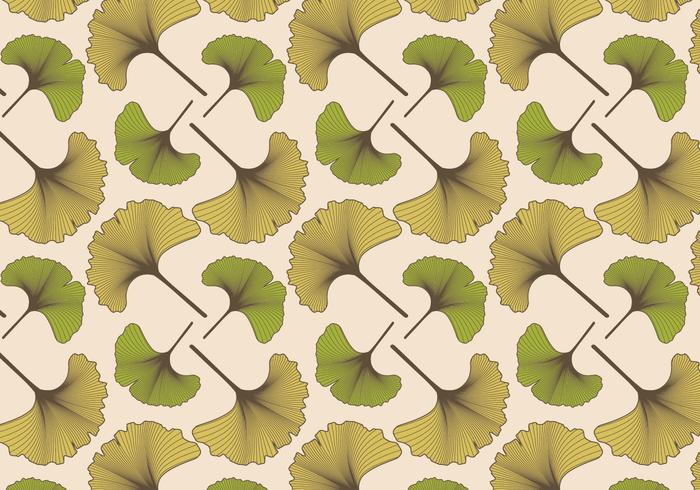 Ginko Pattern Vintage vector